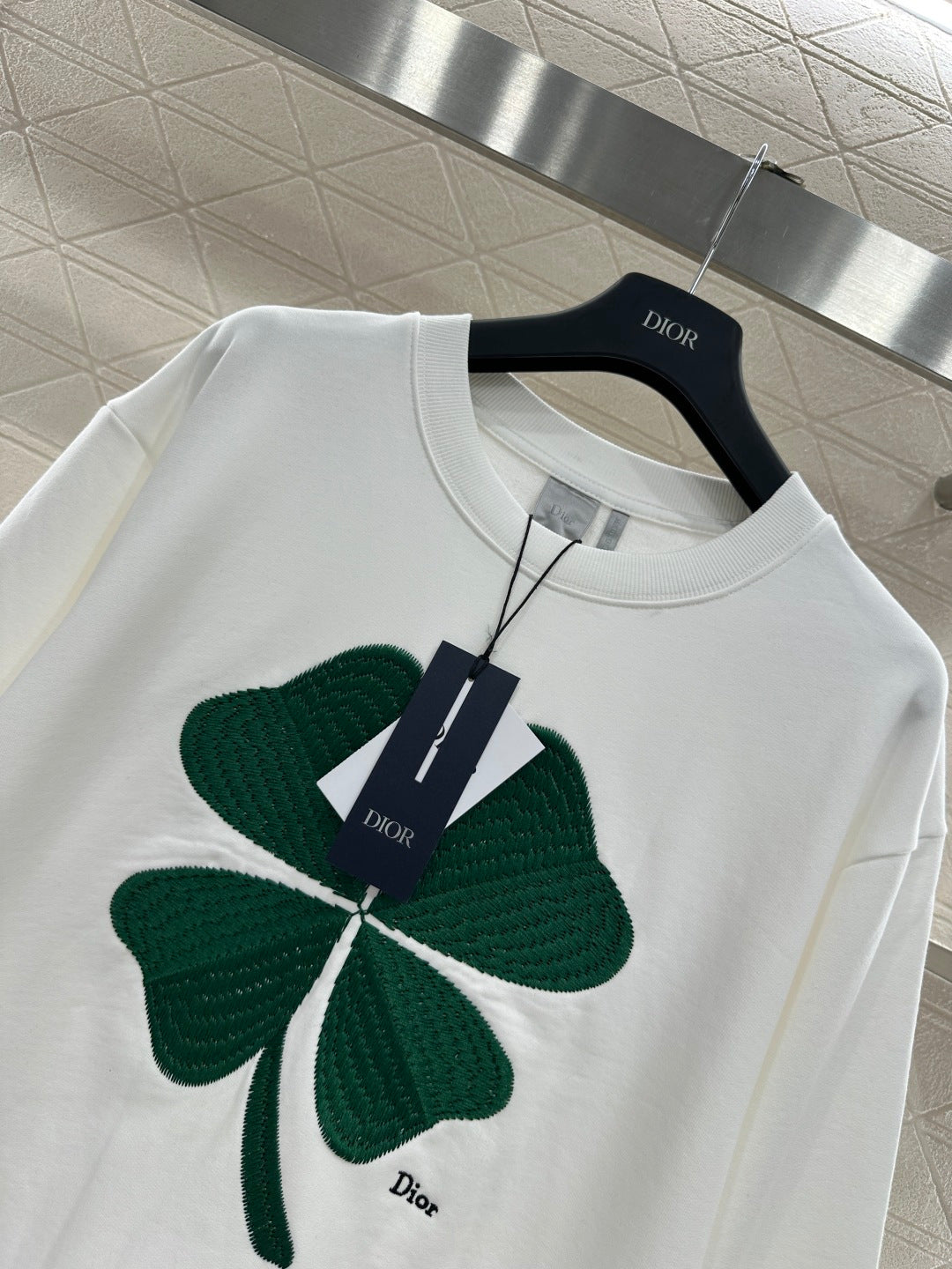 Four-Leaf Clover Letter Sweatshirt