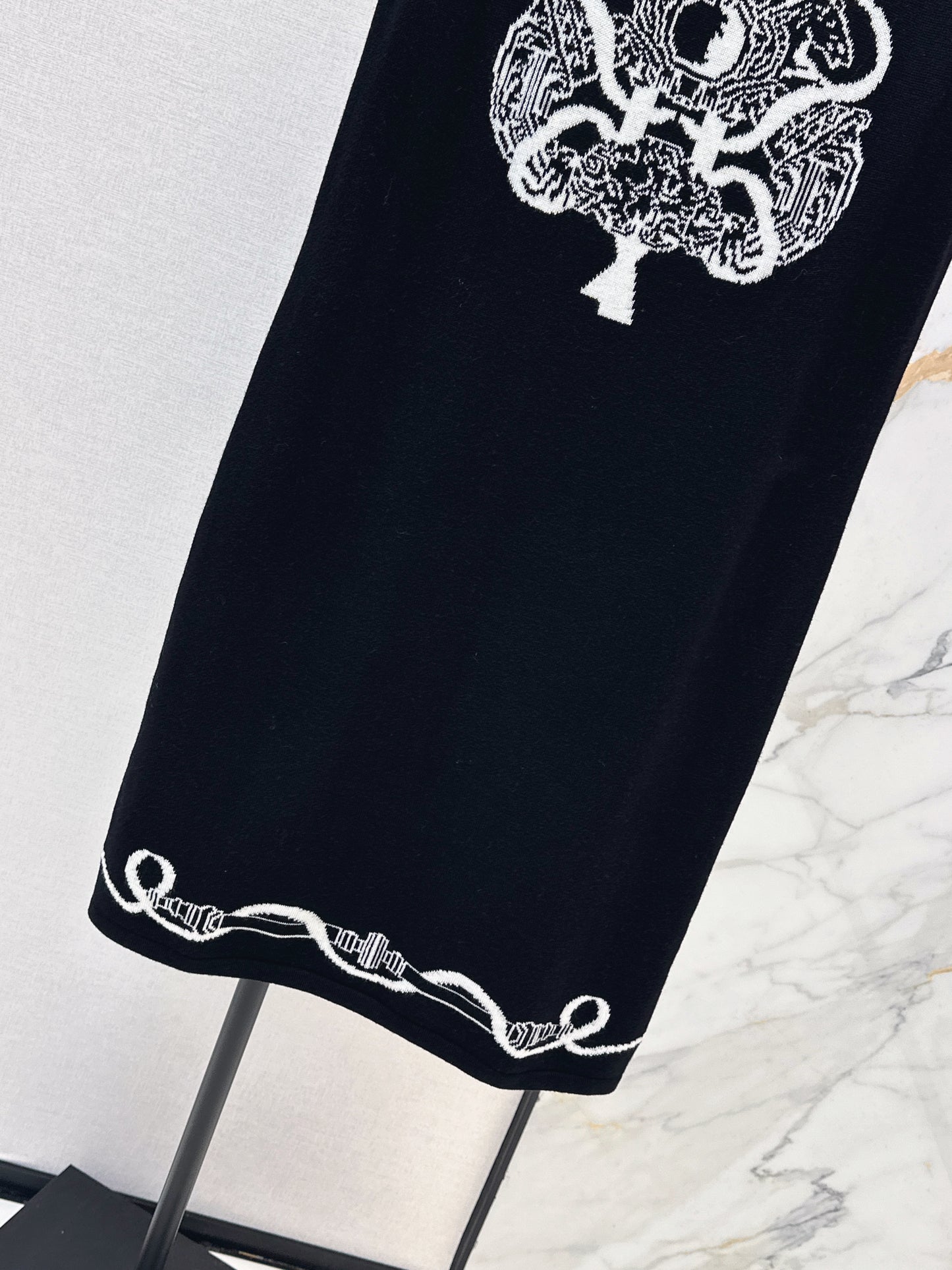 Jacquard Pattern Sleeveless Dress