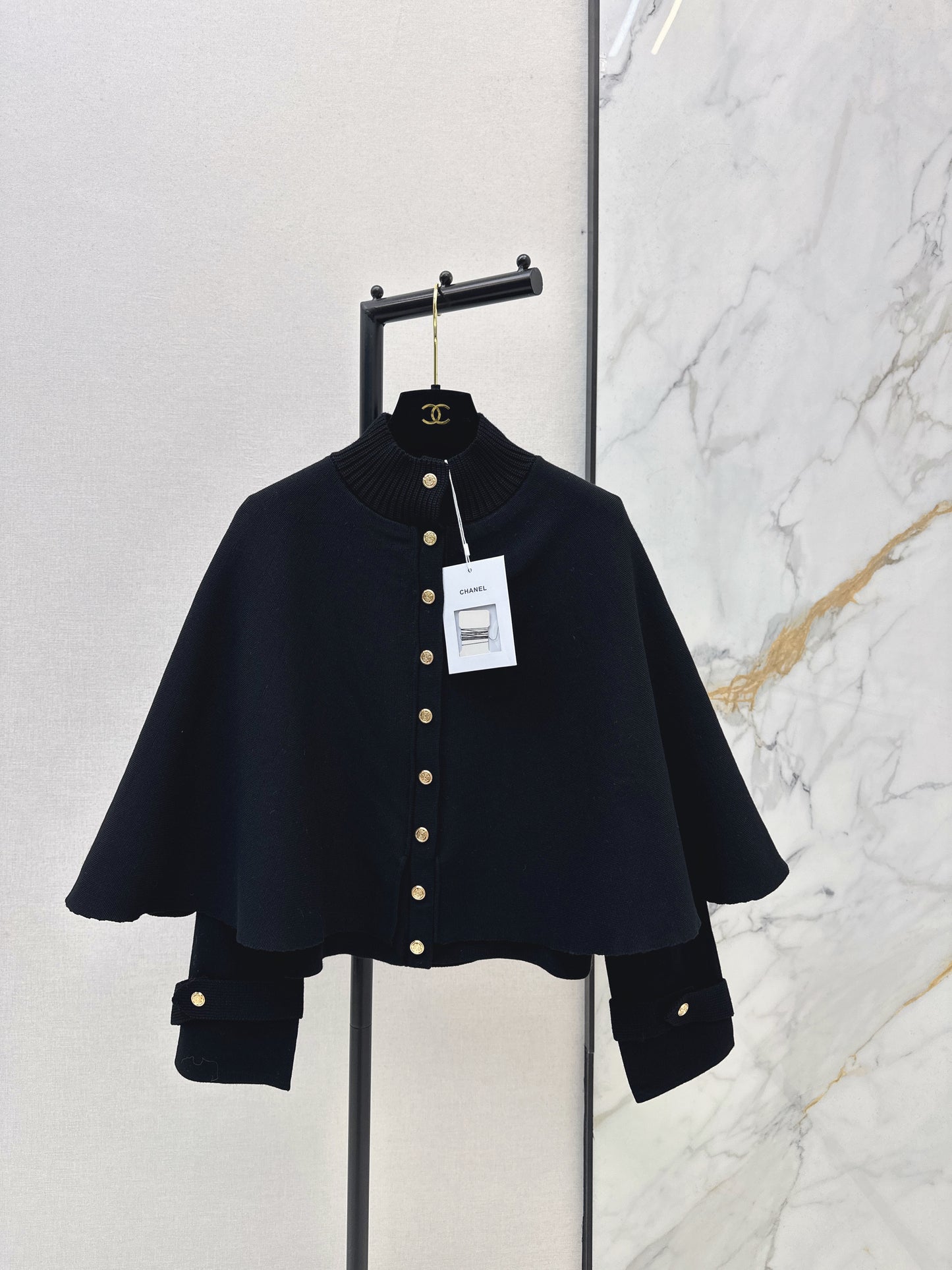 Faux Two-Piece Cape Coat