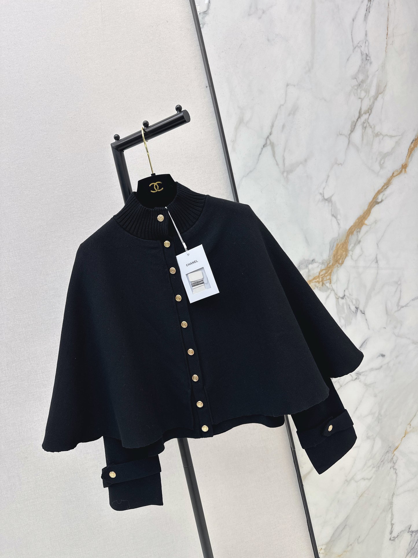 Faux Two-Piece Cape Coat