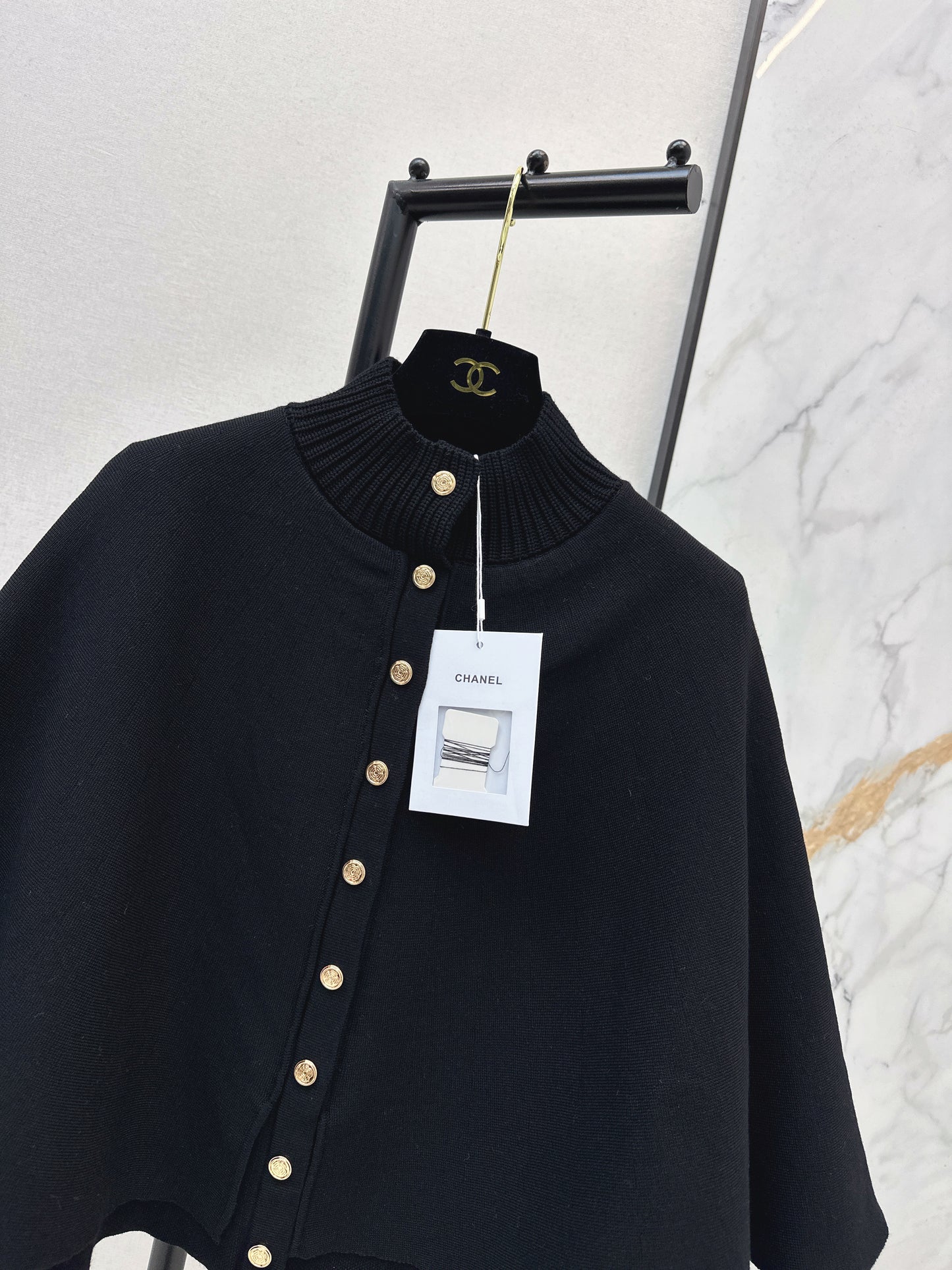 Faux Two-Piece Cape Coat