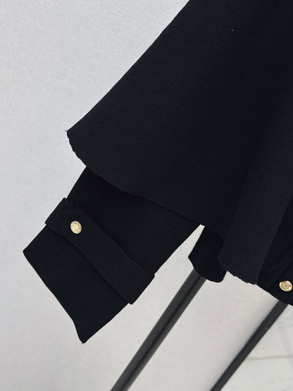 Faux Two-Piece Cape Coat