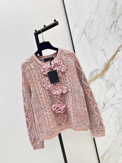 3D Floral Flower Sweater