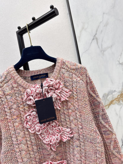 3D Floral Flower Sweater