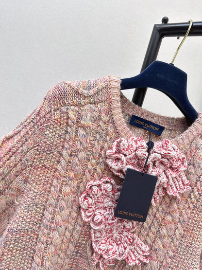 3D Floral Flower Sweater