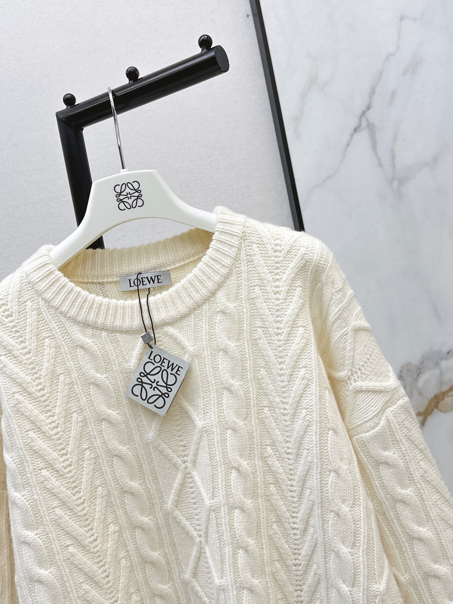 Color-blocked decorative sweater
