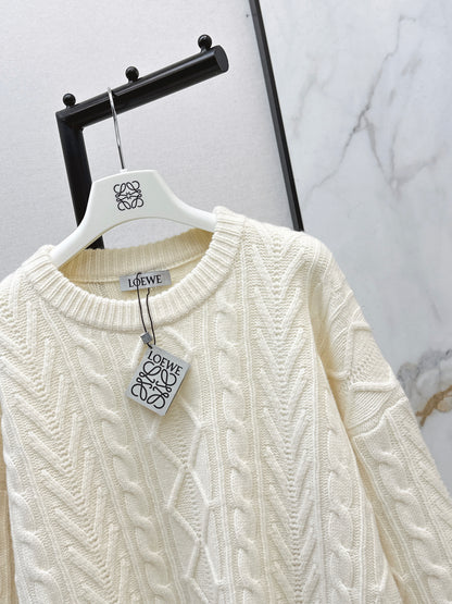 Color-blocked decorative sweater