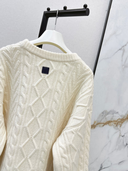 Color-blocked decorative sweater