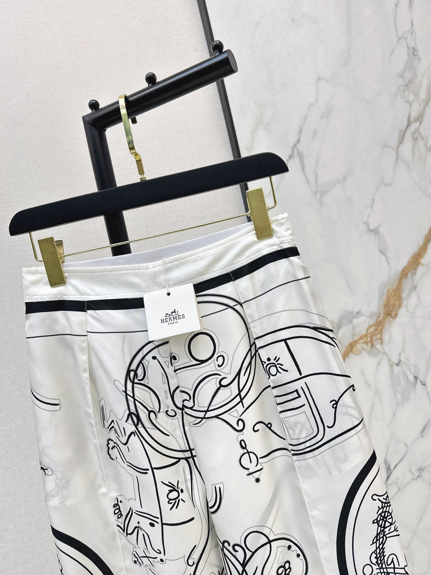 Silk Wide-Leg Straight-Leg Pants