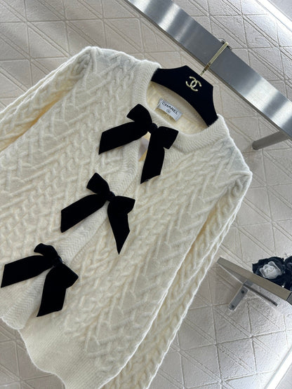 Bow-tie Knit Cardigan