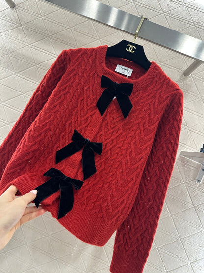 Bow-tie Knit Cardigan