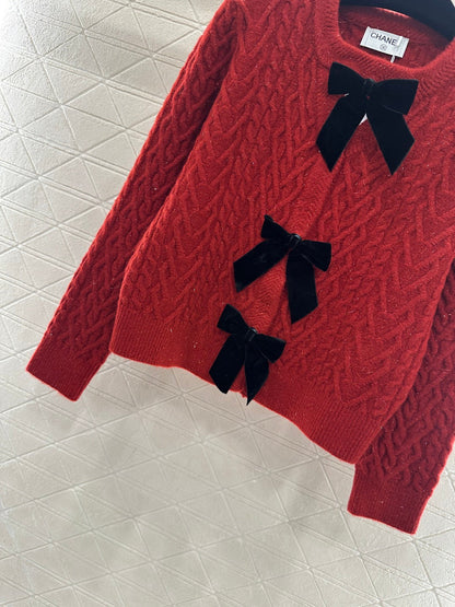 Bow-tie Knit Cardigan