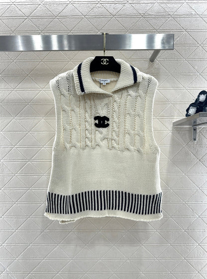 Collared Knit Vest
