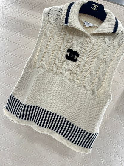 Collared Knit Vest