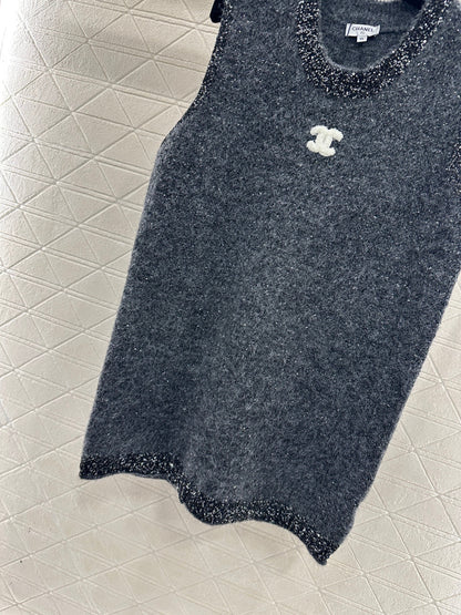 Beaded Sequin Knit Vest Dress