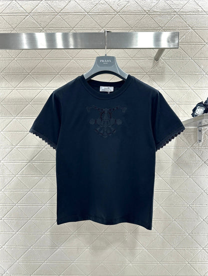 Herme Embroidered Logo T-shirt