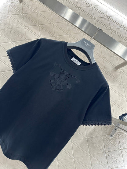 Herme Embroidered Logo T-shirt