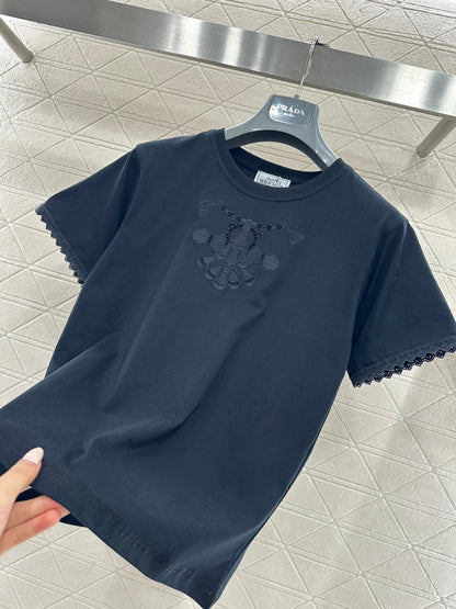 Herme Embroidered Logo T-shirt