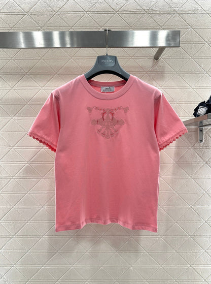 Herme Embroidered Logo T-shirt