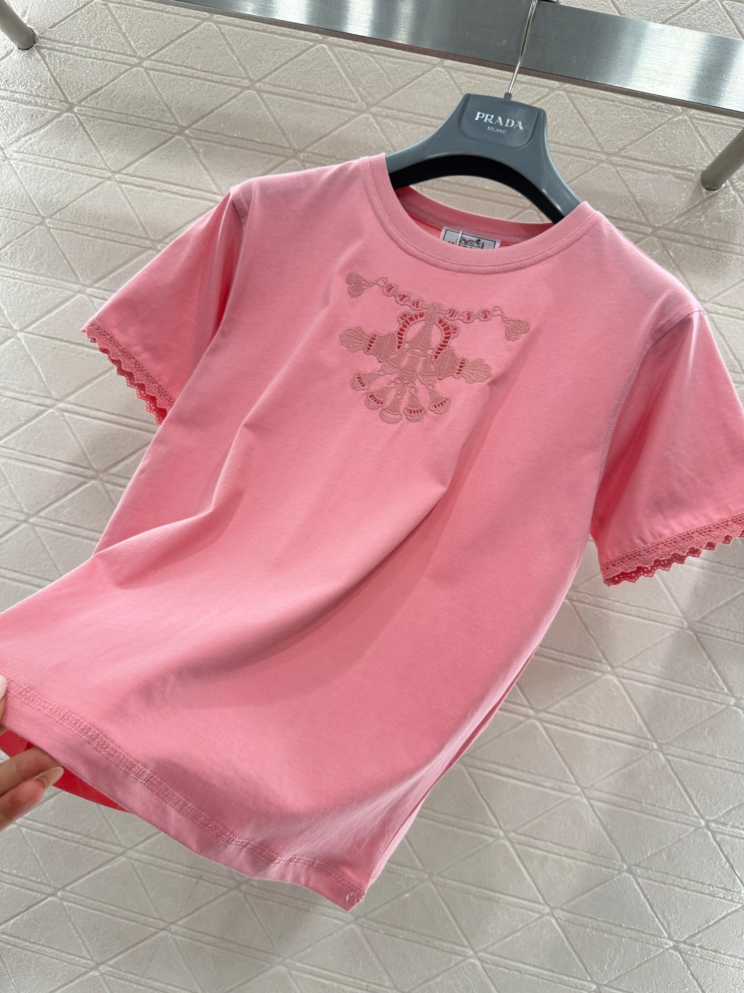 Herme Embroidered Logo T-shirt