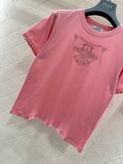 Herme Embroidered Logo T-shirt