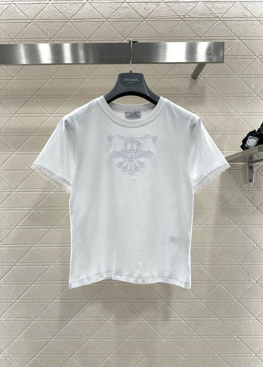 Herme Embroidered Logo T-shirt