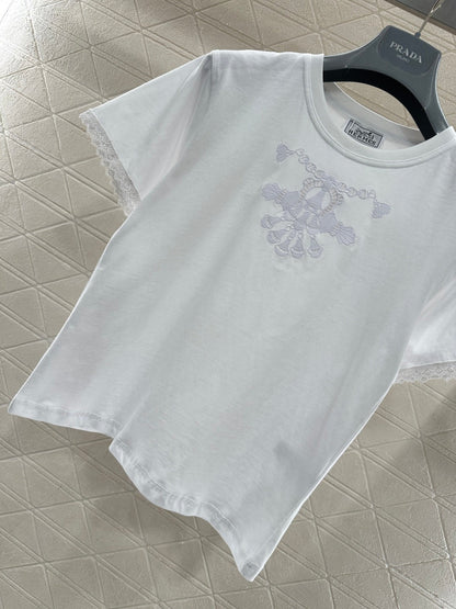 Herme Embroidered Logo T-shirt