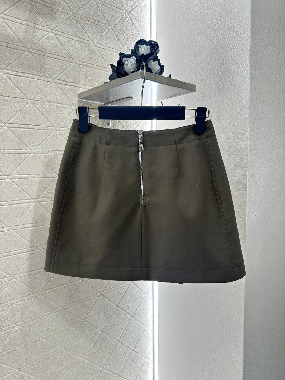 Belted Suit Jacket and Skirt Set