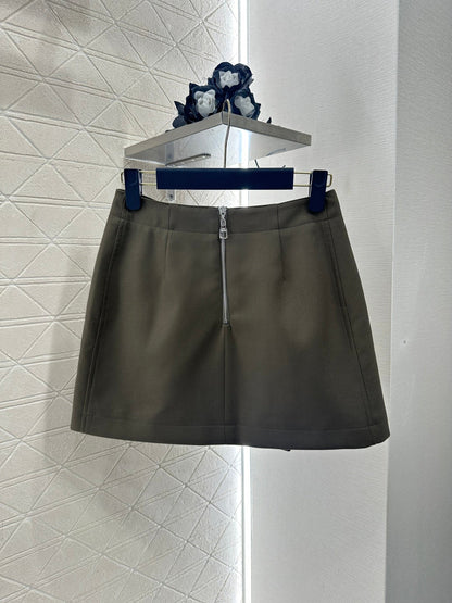 Belted Suit Jacket and Skirt Set