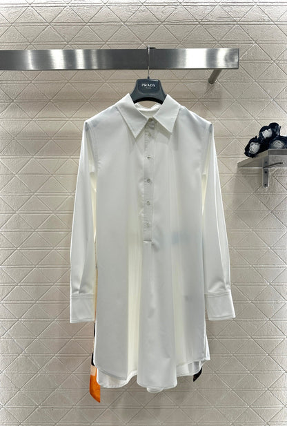 Scarf Belt Shirt Dress