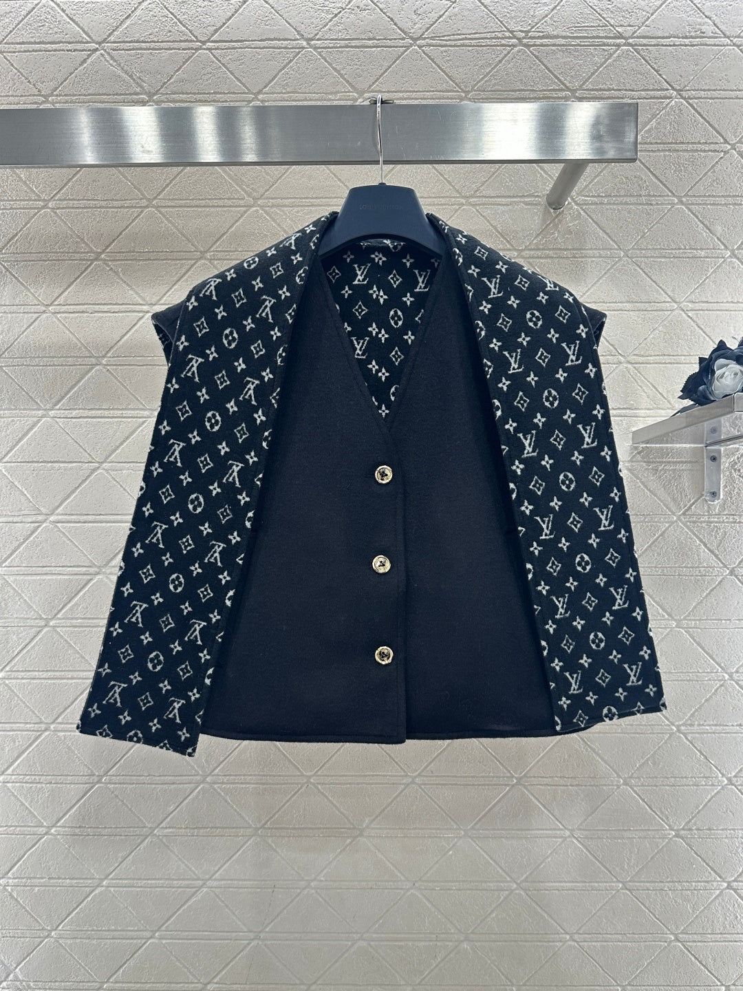 Woolen Scarf Vest Two-Piece Set