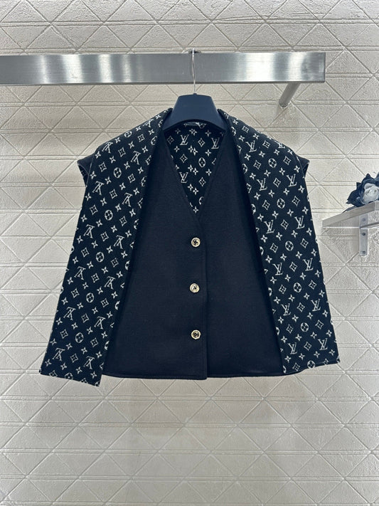 Woolen Scarf Vest Two-Piece Set