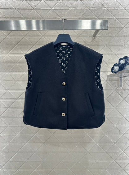 Woolen Scarf Vest Two-Piece Set