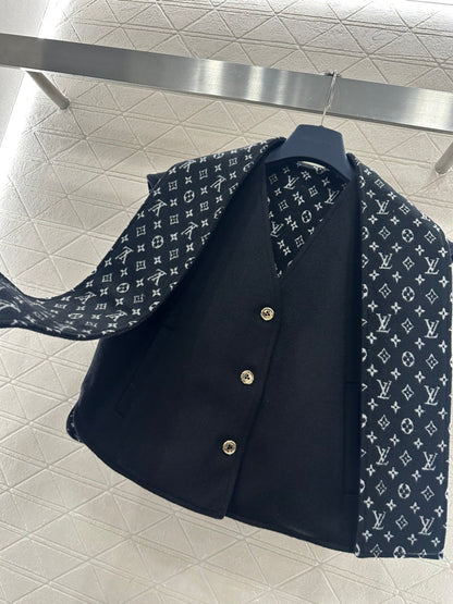 Woolen Scarf Vest Two-Piece Set