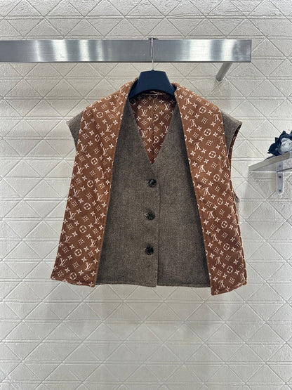 Woolen Scarf Vest Two-Piece Set