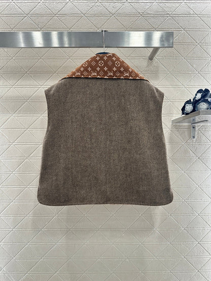 Woolen Scarf Vest Two-Piece Set