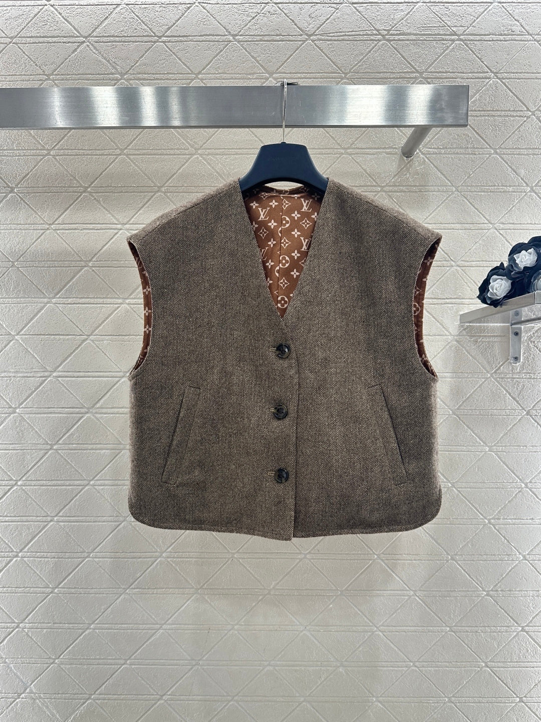 Woolen Scarf Vest Two-Piece Set