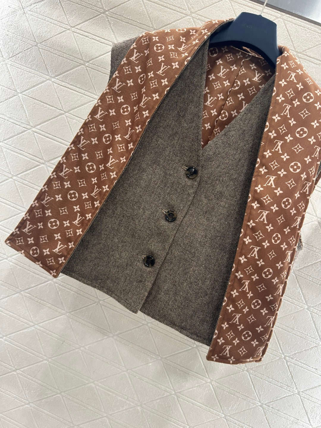 Woolen Scarf Vest Two-Piece Set