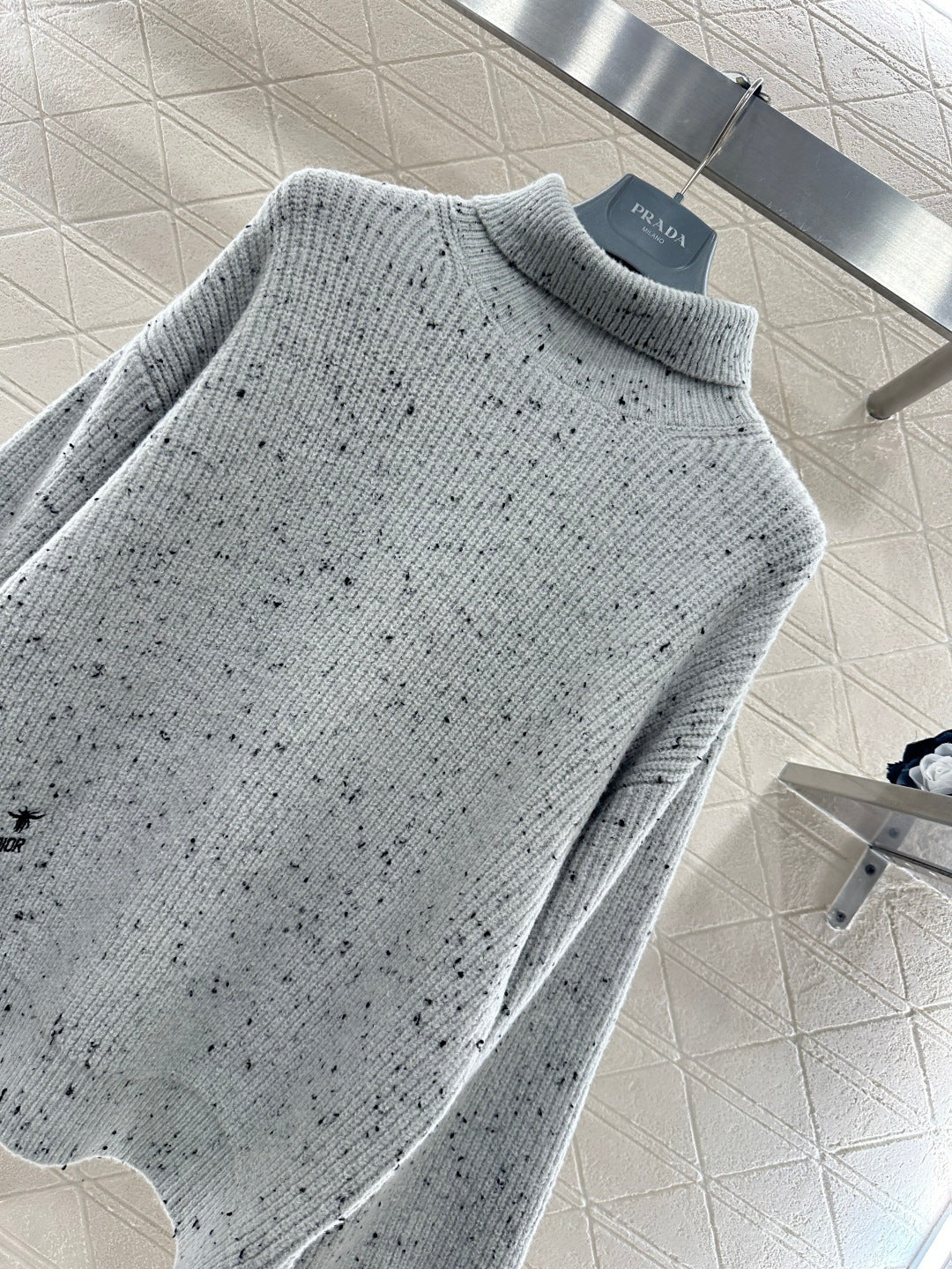 Polka Dot Lantern Sleeve Sweater
