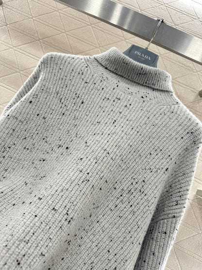 Polka Dot Lantern Sleeve Sweater
