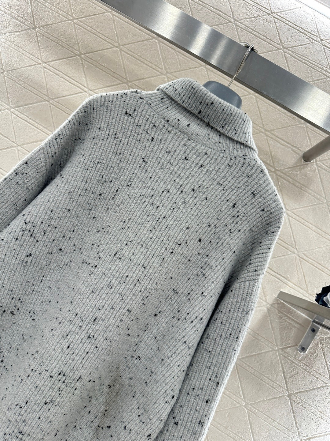 Polka Dot Lantern Sleeve Sweater