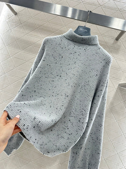 Polka Dot Lantern Sleeve Sweater