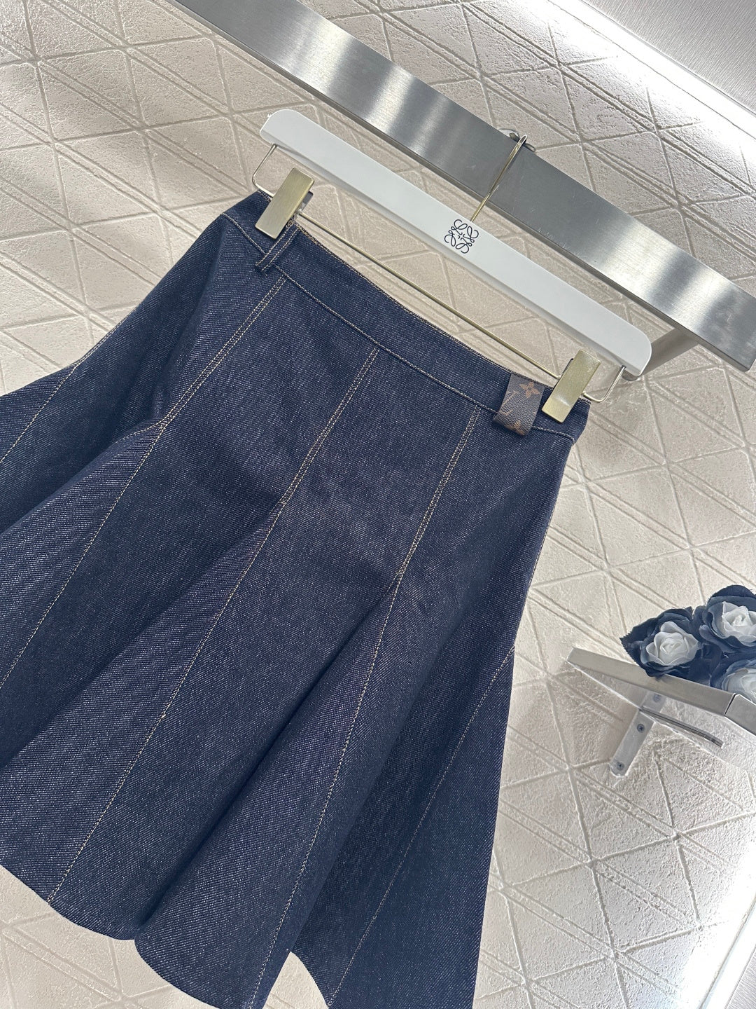 Denim mini skirt