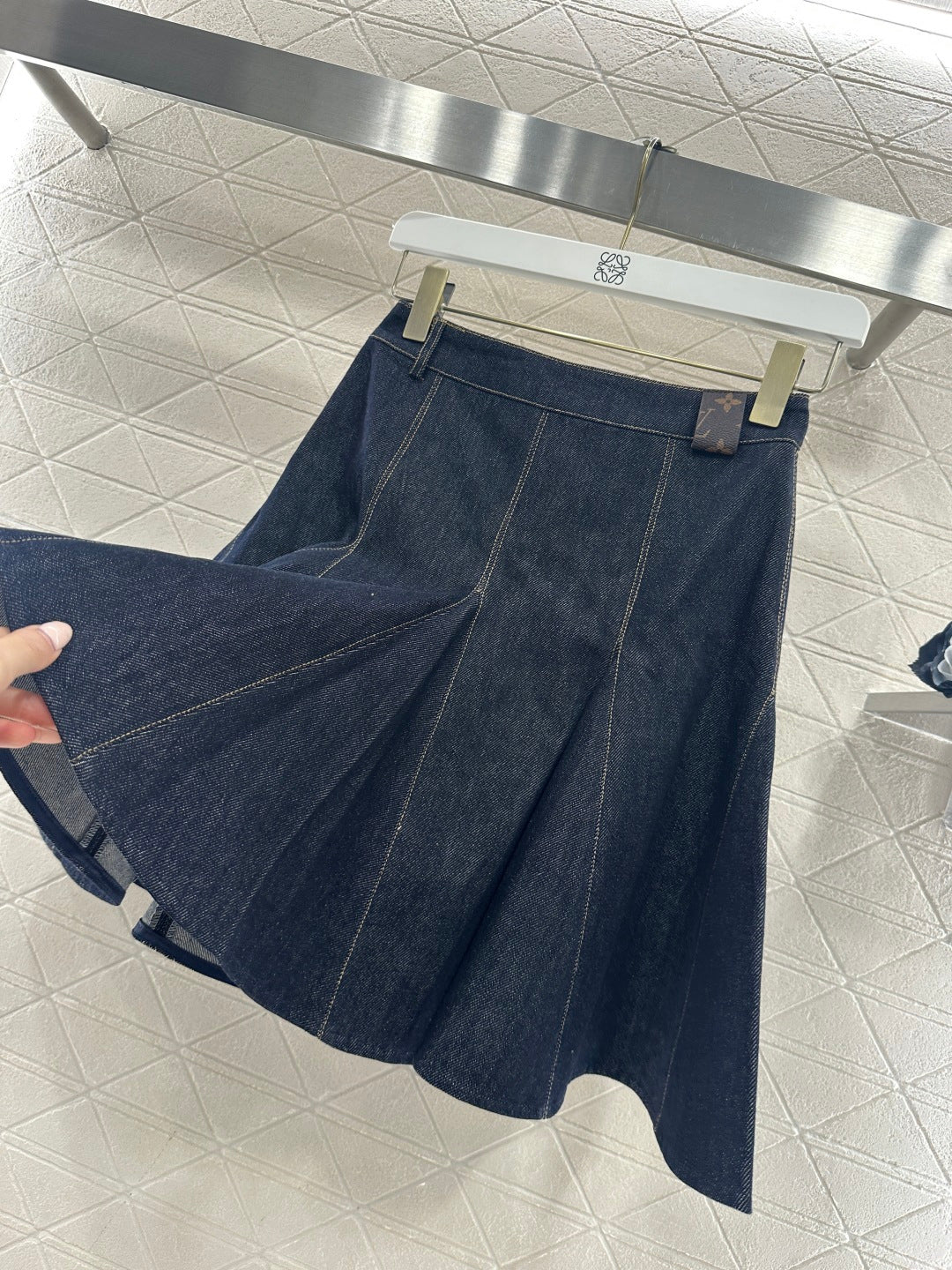 Denim mini skirt