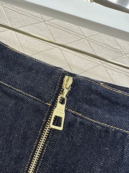 Denim mini skirt