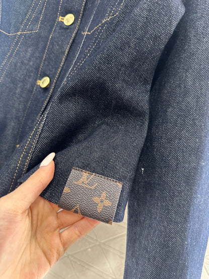 Cinched-Waist Denim Jacket