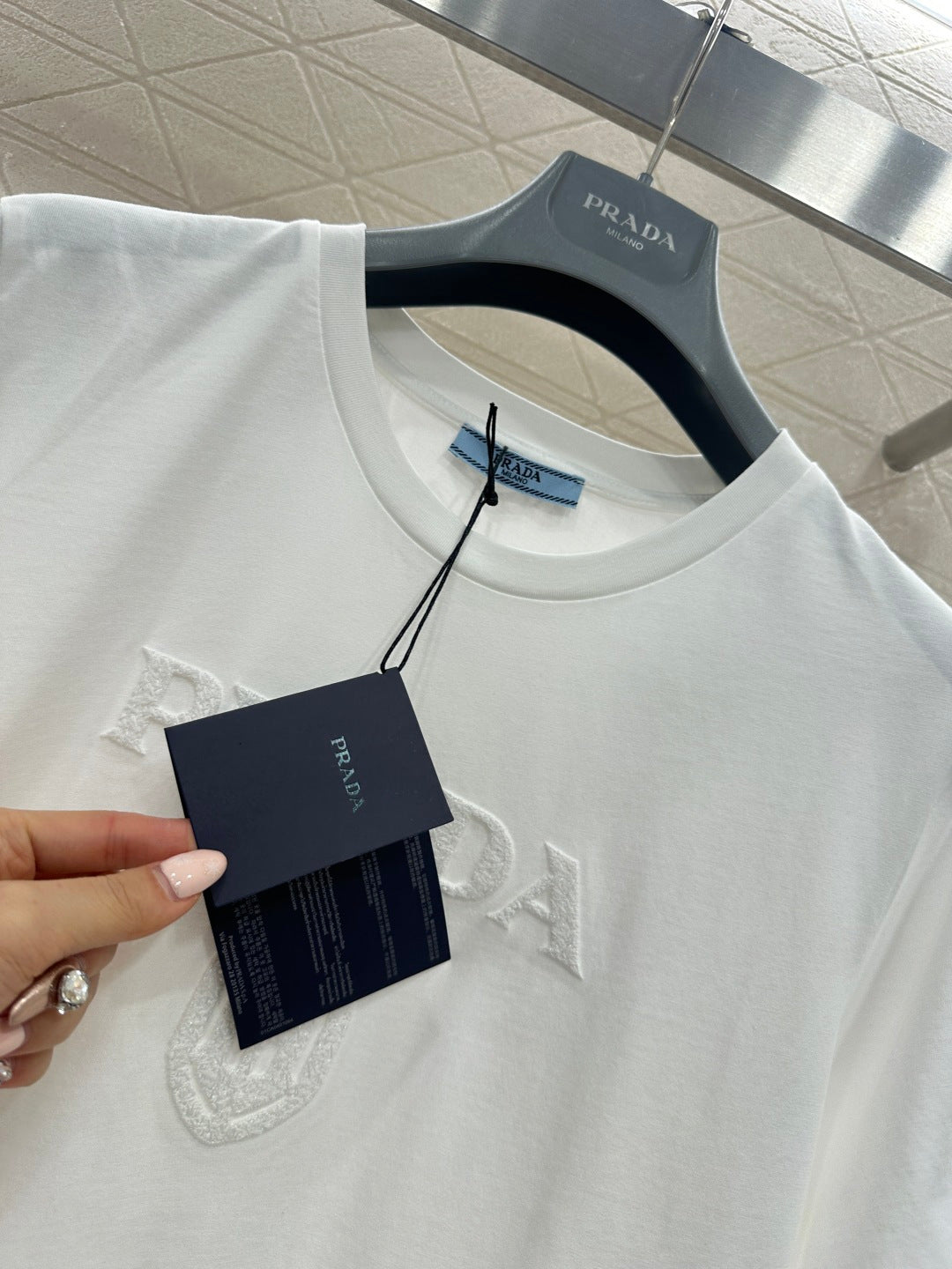 Gold-Stamped Letter Logo T-Shirt