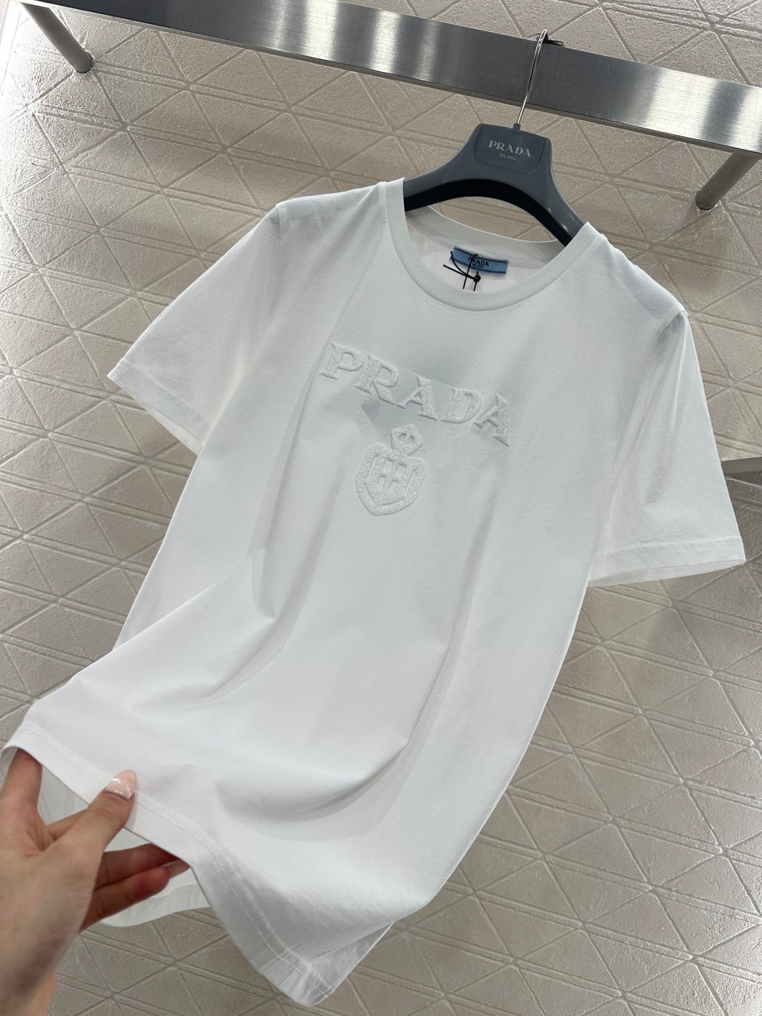 Gold-Stamped Letter Logo T-Shirt