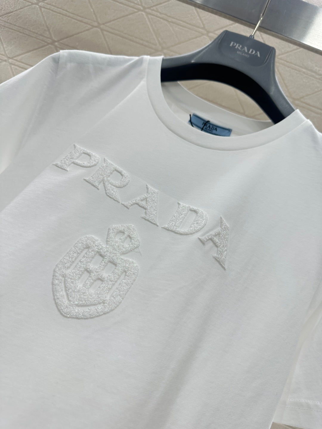 Gold-Stamped Letter Logo T-Shirt