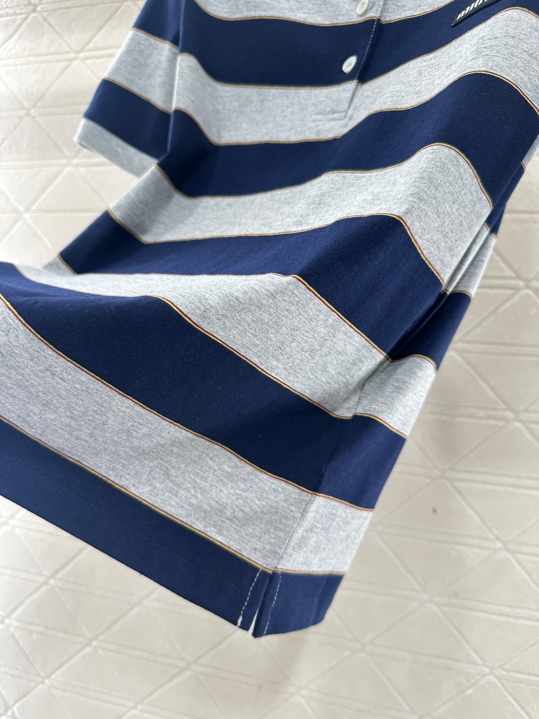 Striped Collared Short-Sleeve T-Shirt